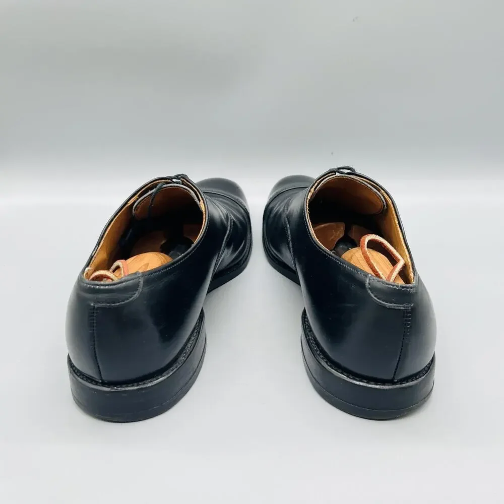 Allen Edmonds Shoes Mens 10.5 Black Leather Byron Cap Toe Oxford Dress Classic